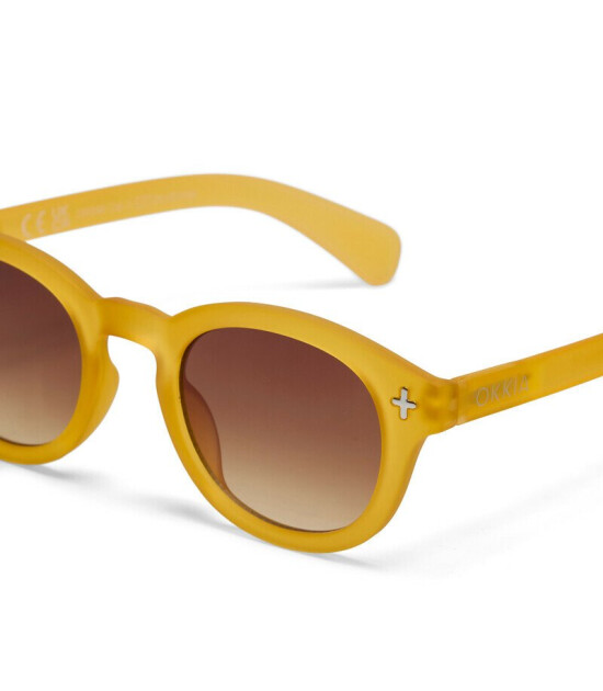 Okkia Milano Unisex G&uuml;neş G&ouml;zl&uuml;ğ&uuml; Sarı / Lens: Kahverengi Gradyan