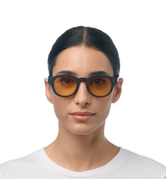 Okkia Milano Unisex G&uuml;neş G&ouml;zl&uuml;ğ&uuml;Siyah Havana / Lens : Sarı