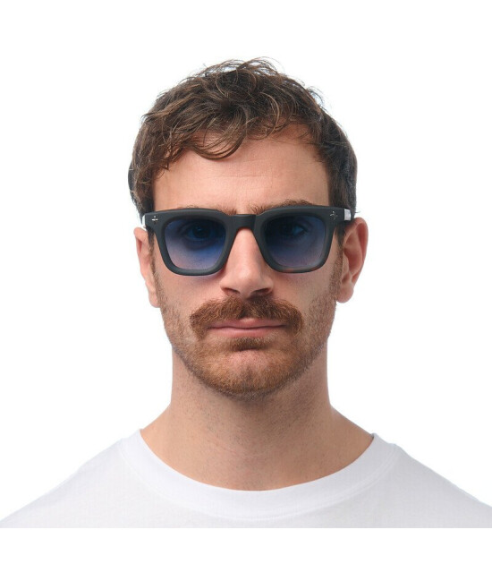 Okkia Firenze Unisex G&uuml;neş G&ouml;zl&uuml;ğ&uuml;Siyah Havana / Lens : Mavi