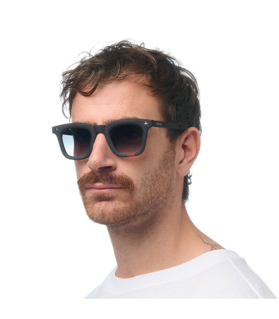 Okkia Firenze Unisex G&uuml;neş G&ouml;zl&uuml;ğ&uuml; Siyah Havana / Lens: Yeşil Gradyan