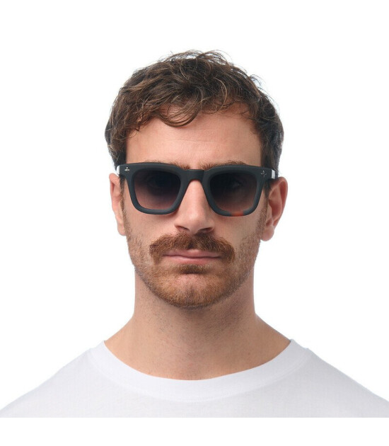 Okkia Firenze Unisex G&uuml;neş G&ouml;zl&uuml;ğ&uuml; Siyah Havana / Lens: Yeşil Gradyan