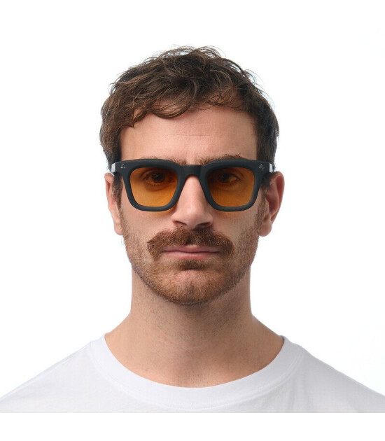 Okkia Firenze Unisex G&uuml;neş G&ouml;zl&uuml;ğ&uuml;Siyah Havana / Lens : Sarı