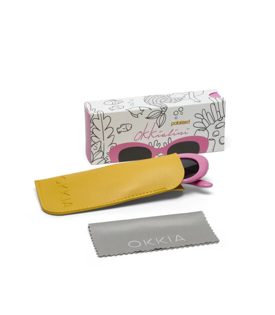 Okkia Okkialini Paris Bambina Çocuk Güneş Gözlüğü (6-10 Yaş) // Super Pink