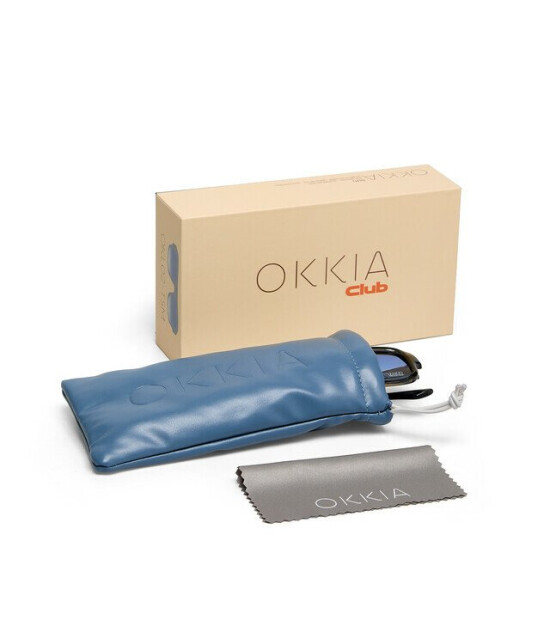 Okki̇a Okkia Club STROMBOLI Mavi Lens Polarize G&uuml;neş G&ouml;zl&uuml;ğ&uuml; Şeffaf F&uuml;me