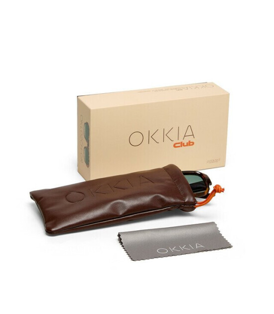 Okki̇a Okkia Club STROMBOLI Yeşil Lens Polarize G&uuml;neş G&ouml;zl&uuml;ğ&uuml; Klasik Havana