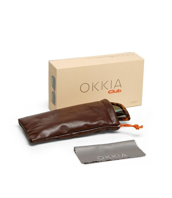 Okki̇a Okkia Club ISCHIA Yeşil Lens Polarize G&uuml;neş G&ouml;zl&uuml;ğ&uuml; Klasik Havana