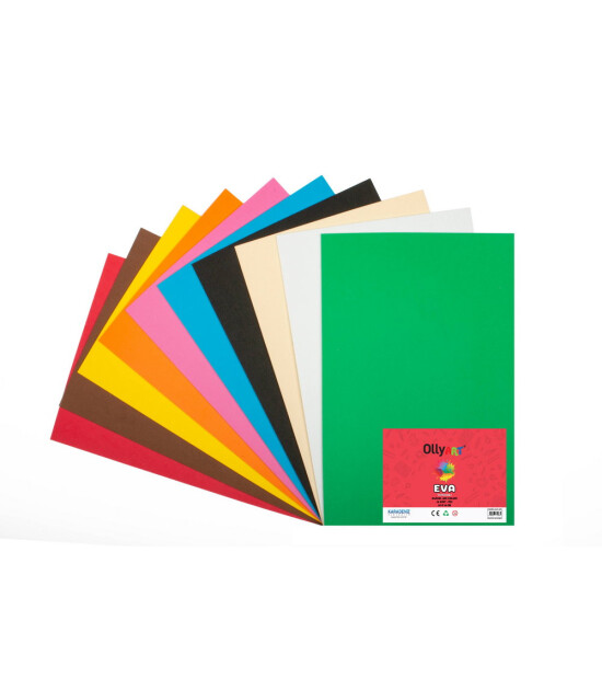 Ollyart  EVA 50X70 CM.10 RENK 2MM. YAPIŞKANLI 10LU PAKET