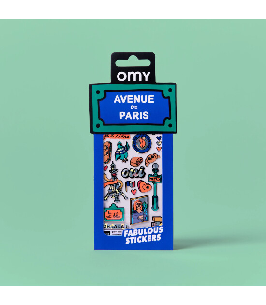 OMY Fabulous Vinil &Ccedil;ıkartmalar - Paris Blue
