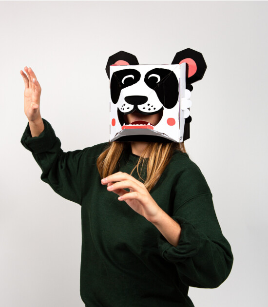 OMY XXL Karton 3D Maske // Panda