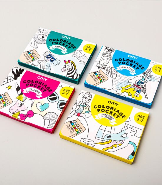 OMY Pocket Coloring Seyahat Boya Kit // Princesses & Dragons