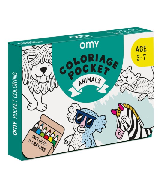 OMY Pocket Coloring Seyahat Boya Kit // Animals