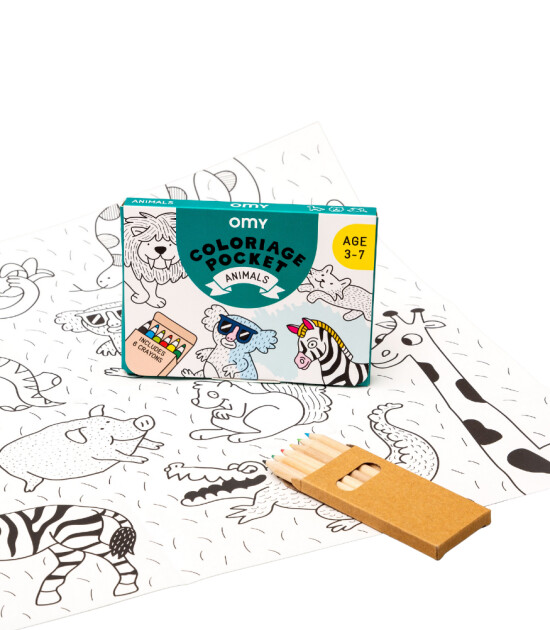 OMY Pocket Coloring Seyahat Boya Kit // Animals