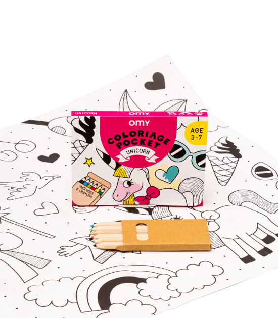 OMY Pocket Coloring Seyahat Boya Kit // Unicorns