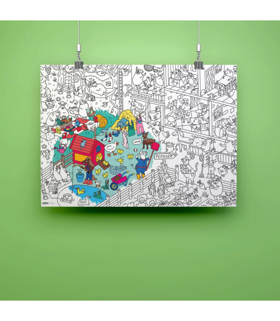 OMY Coloring Poster - Boyama Posteri // Crazy Farm