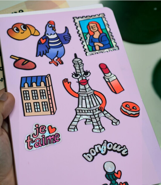 OMY Fabulous Big Sticker Seti // Paris Eiffel