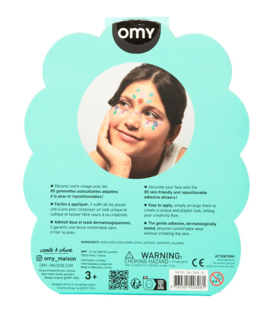 OMY Yüz Sticker // Flower