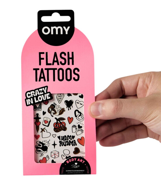 OMY Flash Tattoos Mini Ge&ccedil;ici D&ouml;vme Seti // Crazy In Love