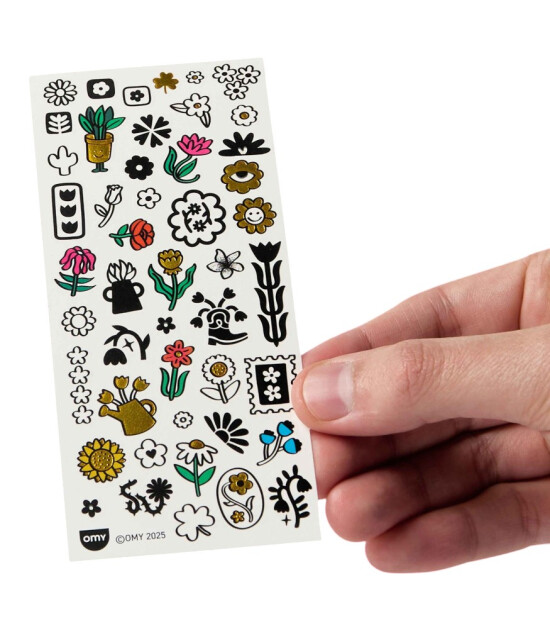 OMY Flash Tattoos Mini Ge&ccedil;ici D&ouml;vme Seti // Flower Pop