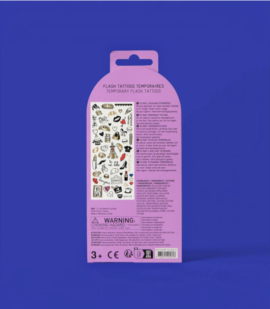 OMY Flash Tattoos Mini Ge&ccedil;ici D&ouml;vme Seti // I Love Paris