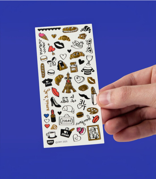OMY Flash Tattoos Mini Ge&ccedil;ici D&ouml;vme Seti // I Love Paris