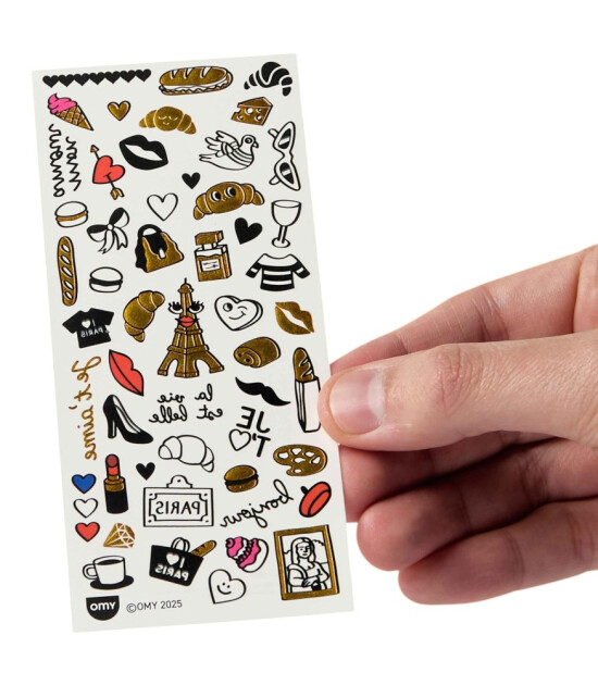 OMY Flash Tattoos Mini Ge&ccedil;ici D&ouml;vme Seti // I Love Paris