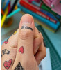 OMY Flash Tattoos Mini Ge&ccedil;ici D&ouml;vme Seti // Flower Pop