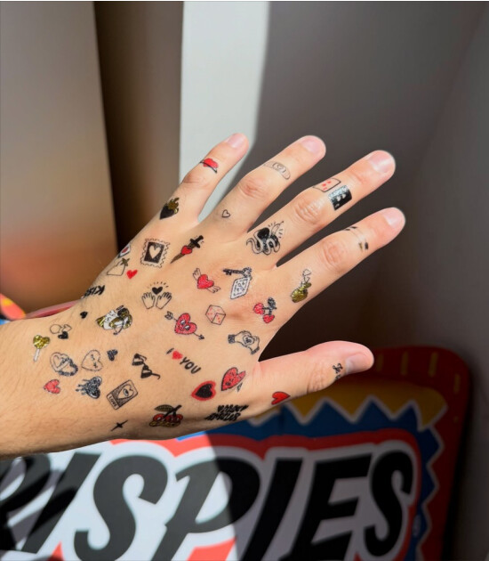 OMY Flash Tattoos Mini Ge&ccedil;ici D&ouml;vme Seti // Flower Pop