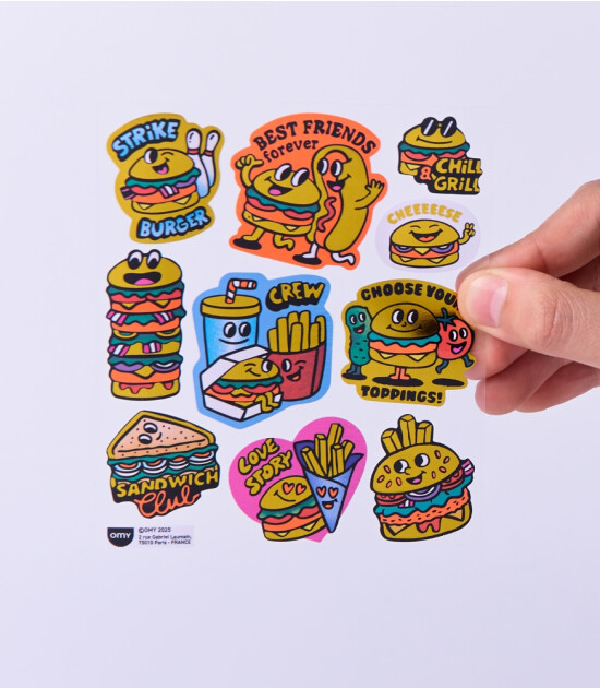 OMY Fabulous Sticker // Burger