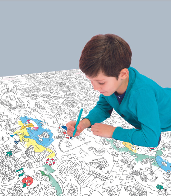 OMY Coloring Poster - Boyama Posteri ve Tohumlu Kalem // 4 Seasons