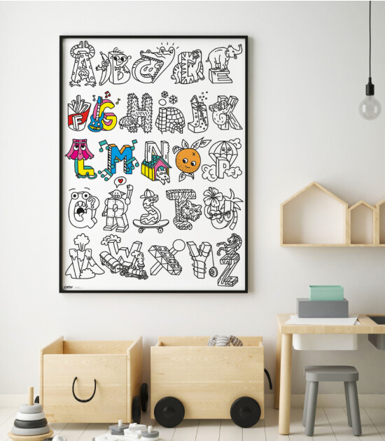OMY Coloring Poster - Boyama Posteri // ABC