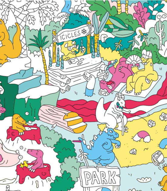 OMY Coloring Poster - Boyama Posteri // Dinos