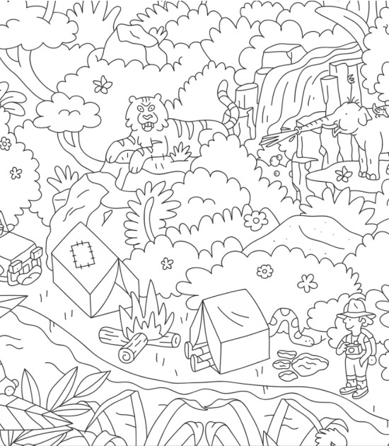 OMY Coloring Poster - Boyama Posteri // Jungle
