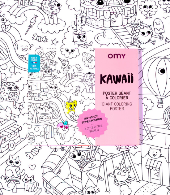 OMY Coloring Poster - Boyama Posteri // Kawaii