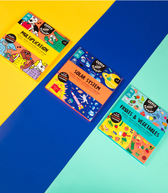 OMY School Eğitici Sticker Poster // Multiplication