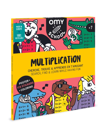 OMY School Eğitici Sticker Poster // Multiplication