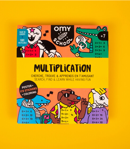 OMY School Eğitici Sticker Poster // Multiplication