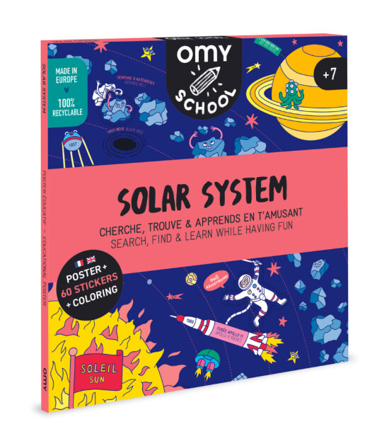 OMY School Eğitici Sticker Poster // Solar System