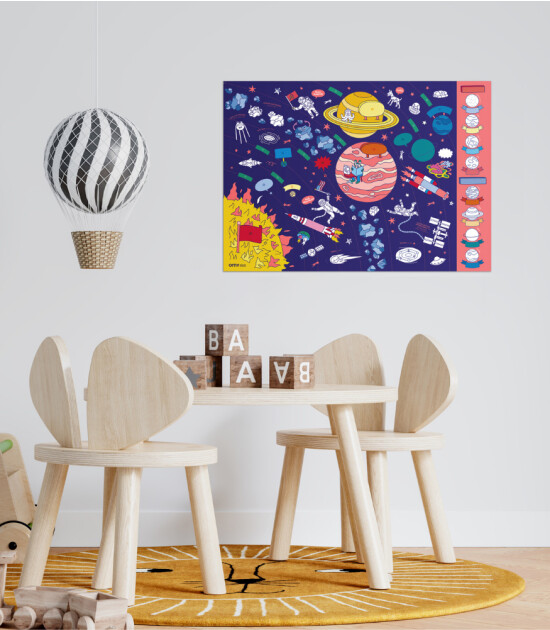 OMY School Eğitici Sticker Poster // Solar System