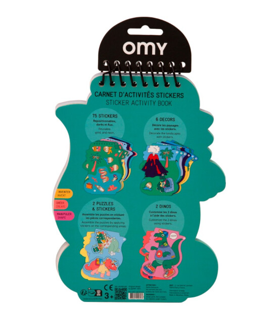 OMY Stickerlı Aktivite Kitabı Defteri // Dino