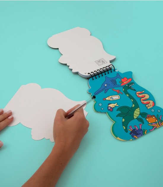 OMY Stickerlı Aktivite Kitabı Defteri // Dino