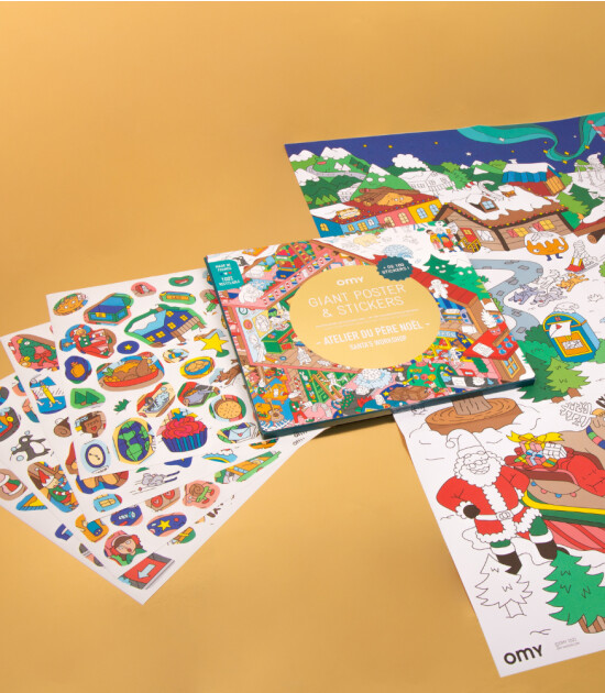 OMY Poster & Stickers // Santa's Workshop