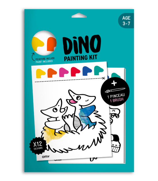 OMY Sulu Boyalı Boyama Kiti // Dino