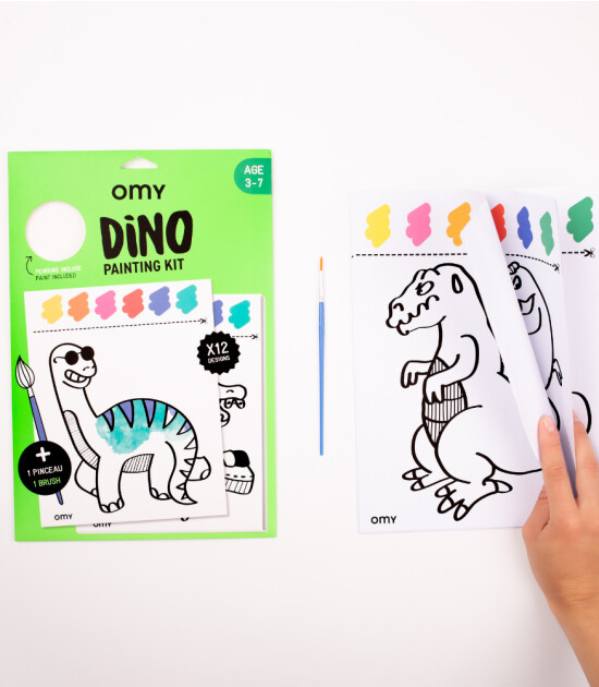 OMY Sulu Boyalı Boyama Kiti // Dino