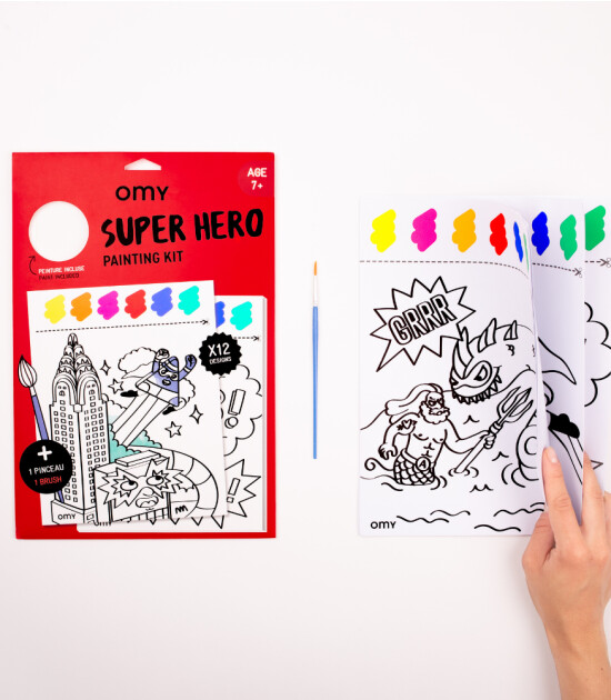 OMY Sulu Boyalı Boyama Kiti // Super Heros