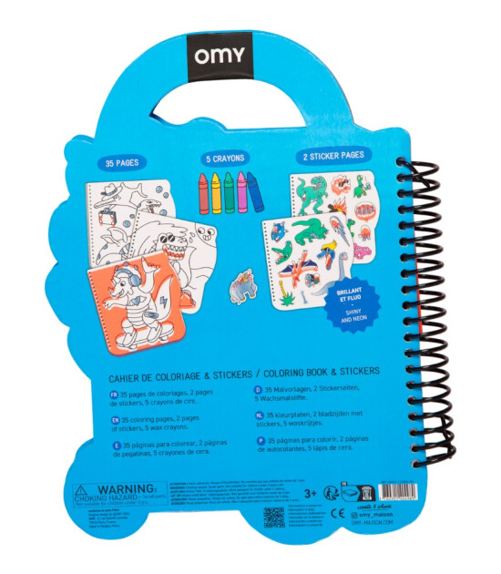 OMY Super Coloring Stickerlı Not Defteri // Dino