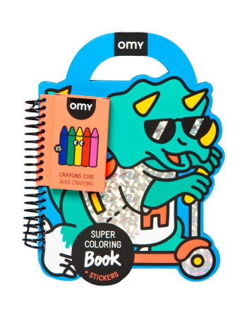 OMY Super Coloring Stickerlı Not Defteri // Dino