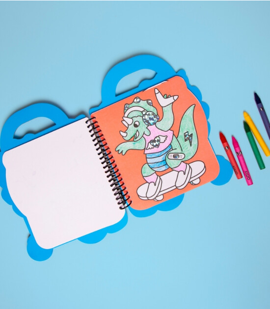 OMY Super Coloring Stickerlı Not Defteri // Dino
