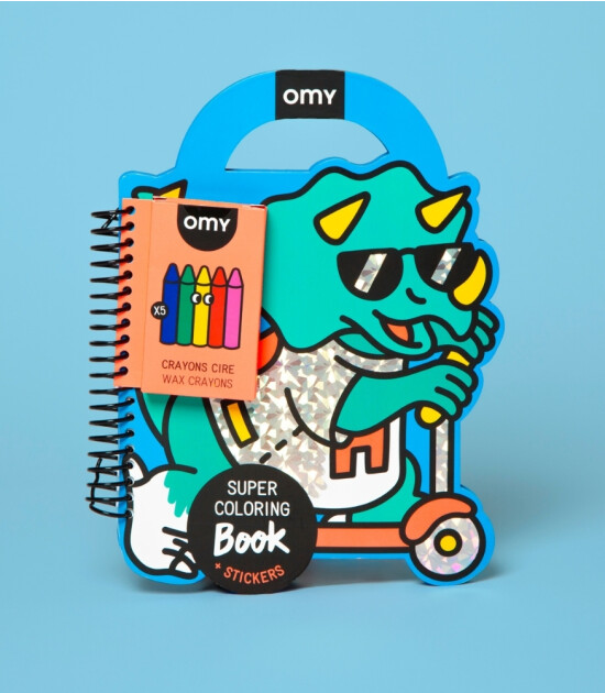 OMY Super Coloring Stickerlı Not Defteri // Dino