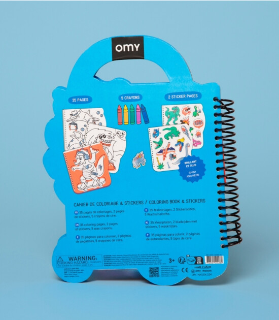 OMY Super Coloring Stickerlı Not Defteri // Dino