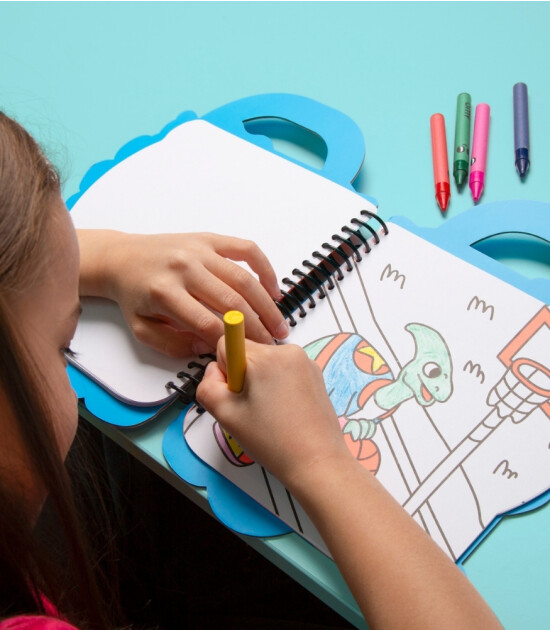 OMY Super Coloring Stickerlı Not Defteri // Dino